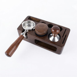 Tamper station 4Barista 51/54 mm | tamno orahovo drvo