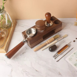 Tamper stanica 4Barista | tamno drvo (51-54 mm)