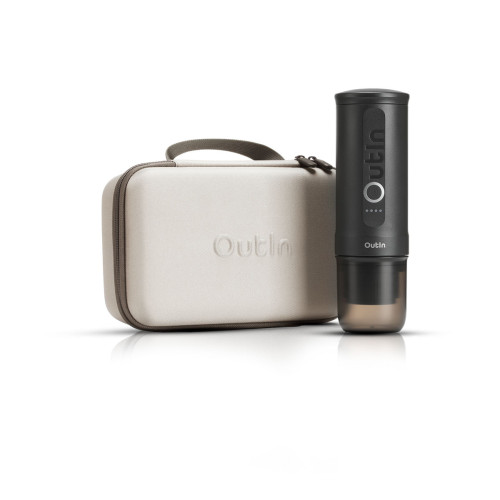 Outin Nano (Space Grey) set - aparat za kavu za putovanja + zaštitna torbica