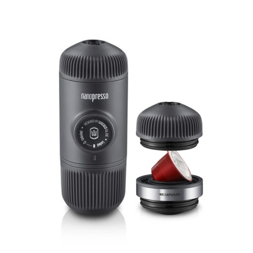 Prijenosni aparat za kavu Wacaco Nanopresso (crni) + Nespresso adapter